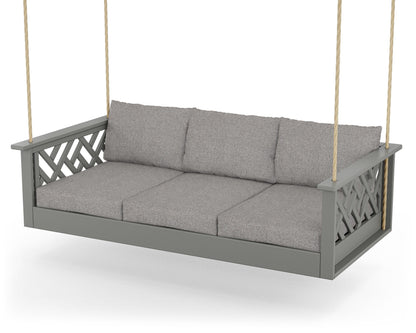 POLYWOOD® Chippendale Daybed Swing in Slate Grey / Grey Mist