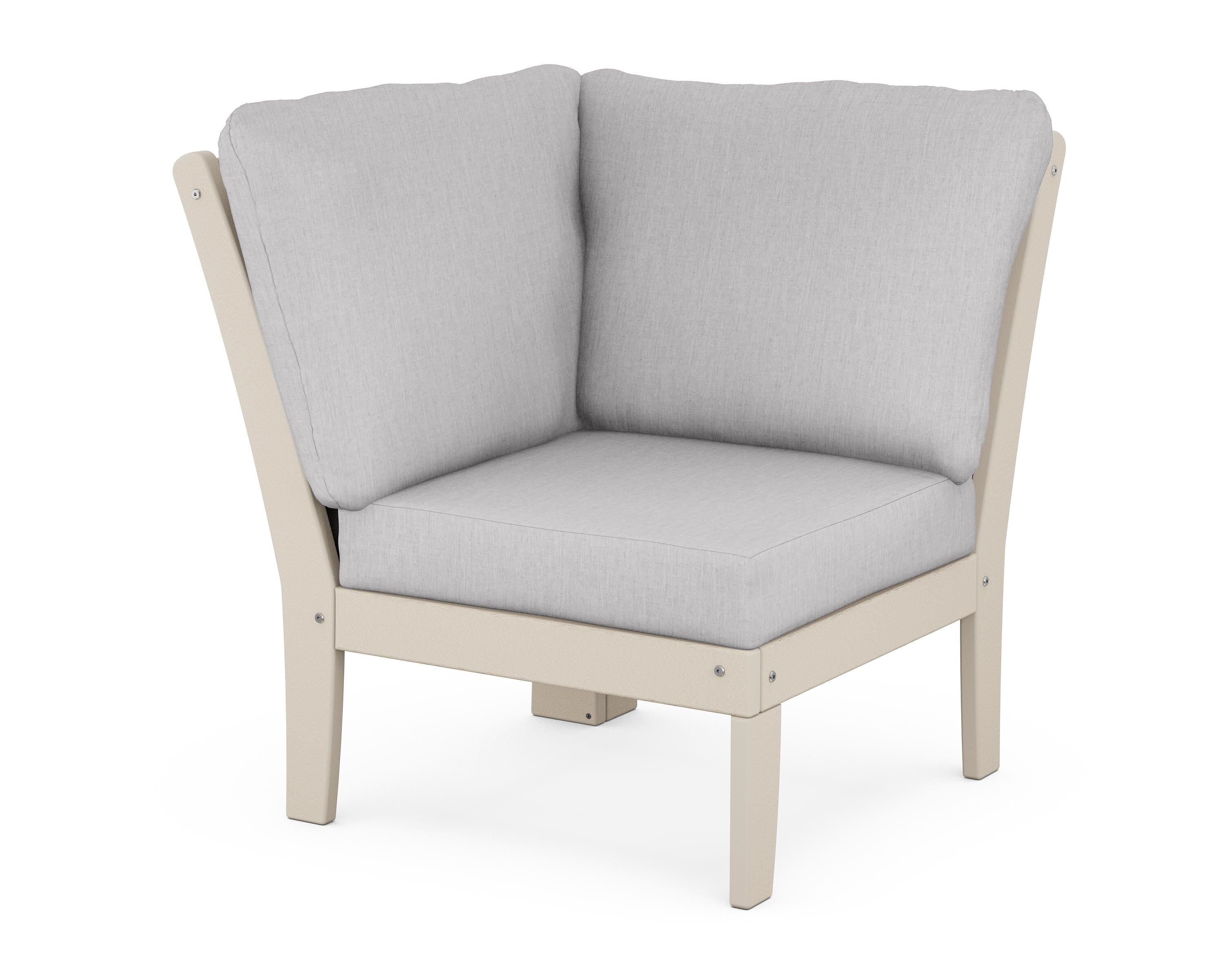 POLYWOOD® Braxton Modular Corner Chair in Sand / Granite