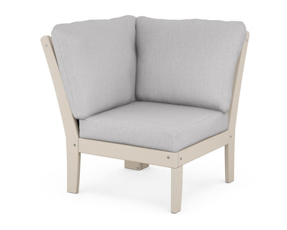 POLYWOOD® Braxton Modular Corner Chair in Sand / Granite