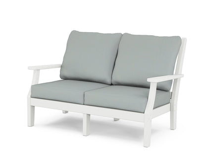 Country Living Wovendale Deep Seating Loveseat in White / Spa
