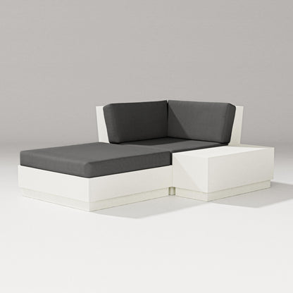 PW Designer Series Elevate Corner Chaise in Vintage White / Spectrum Carbon