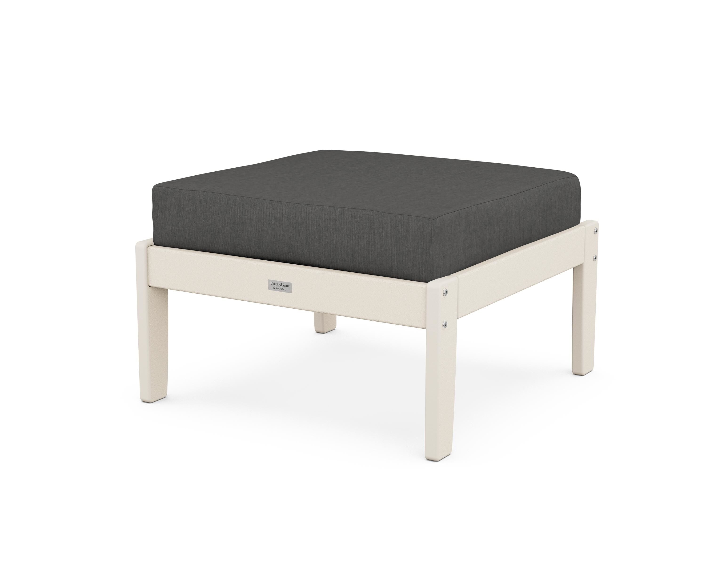 Country Living Cottage Deep Seating Ottoman in Sand / Spectrum Carbon