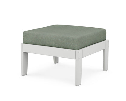Unbranded Modular Ottoman - Classic in White / Cast Sage