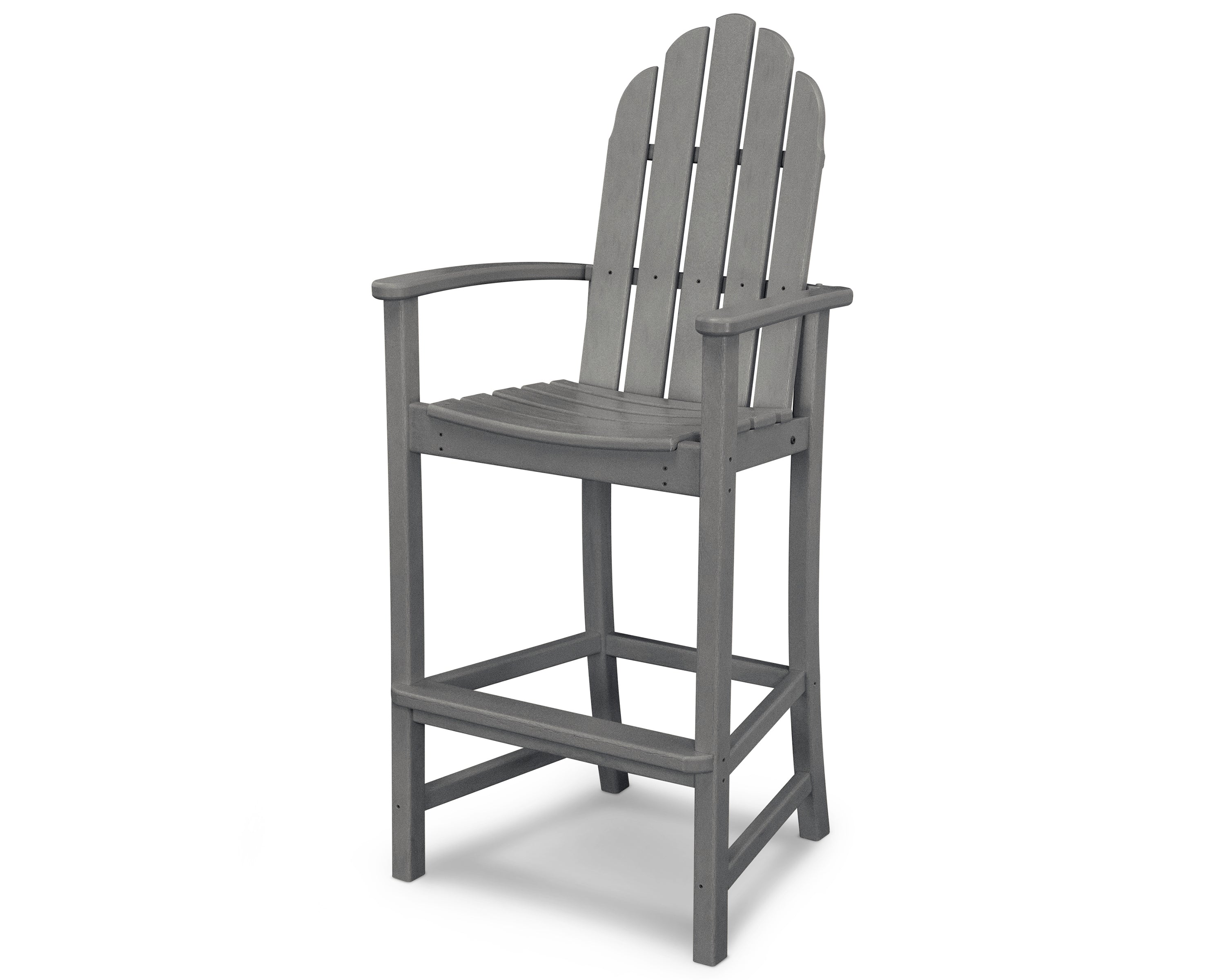 POLYWOOD® Classic Adirondack Bar Chair in Slate Grey