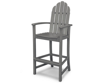 POLYWOOD® Classic Adirondack Bar Chair in Slate Grey