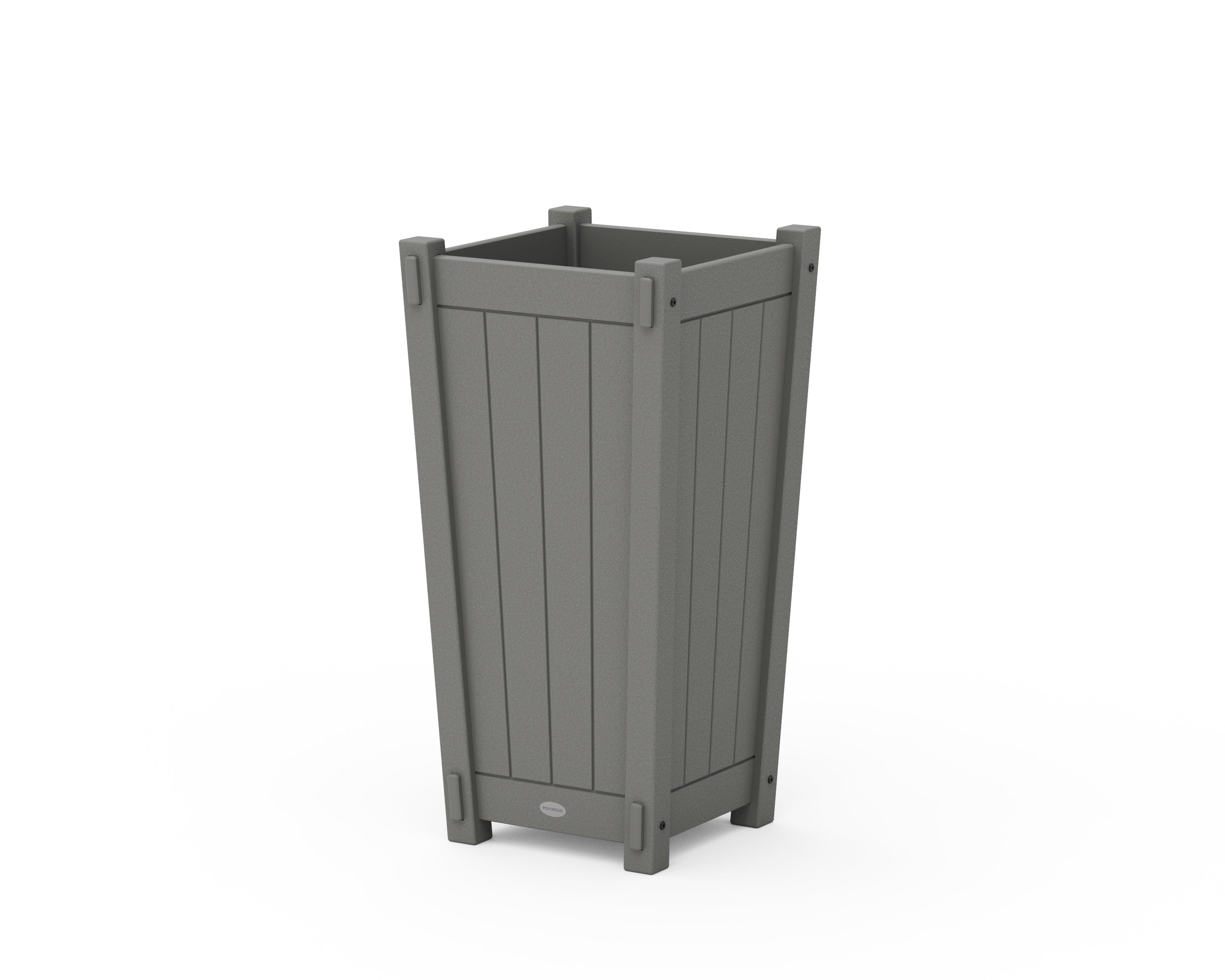 POLYWOOD® Vineyard Tapered Square Planter Box in Slate Grey