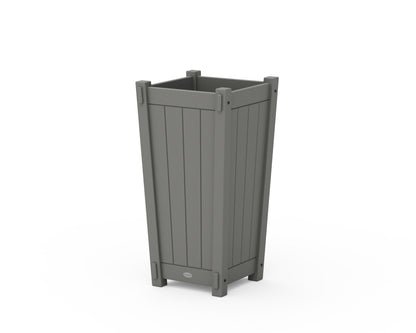 POLYWOOD® Vineyard Tapered Square Planter Box in Slate Grey