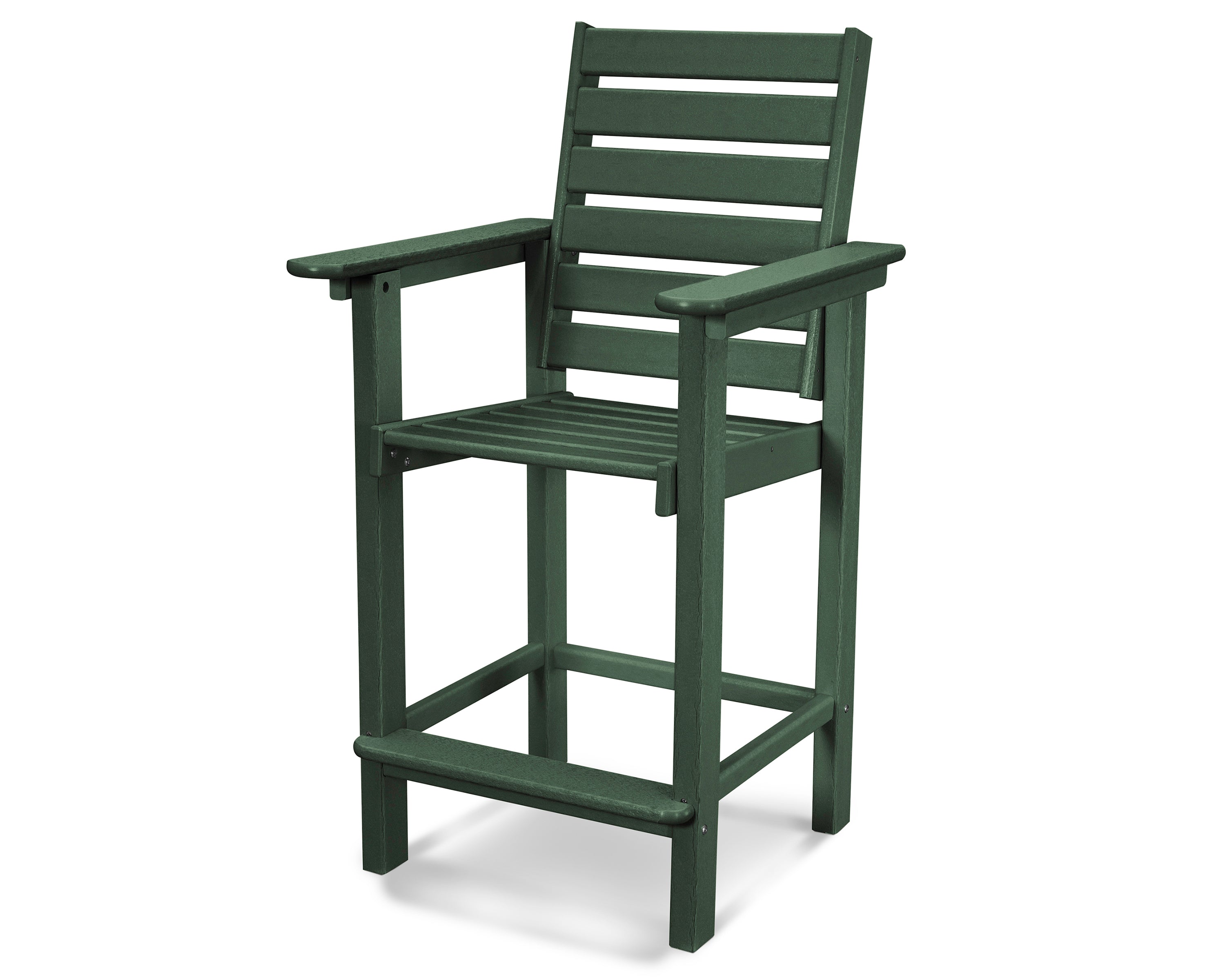 POLYWOOD® Captain Counter Chair in Green
