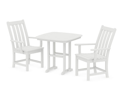 POLYWOOD® Vineyard 3-Piece Dining Set in White