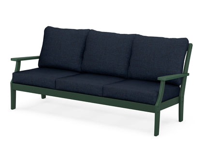 POLYWOOD® Braxton Deep Seating Sofa in Green / Marine Indigo