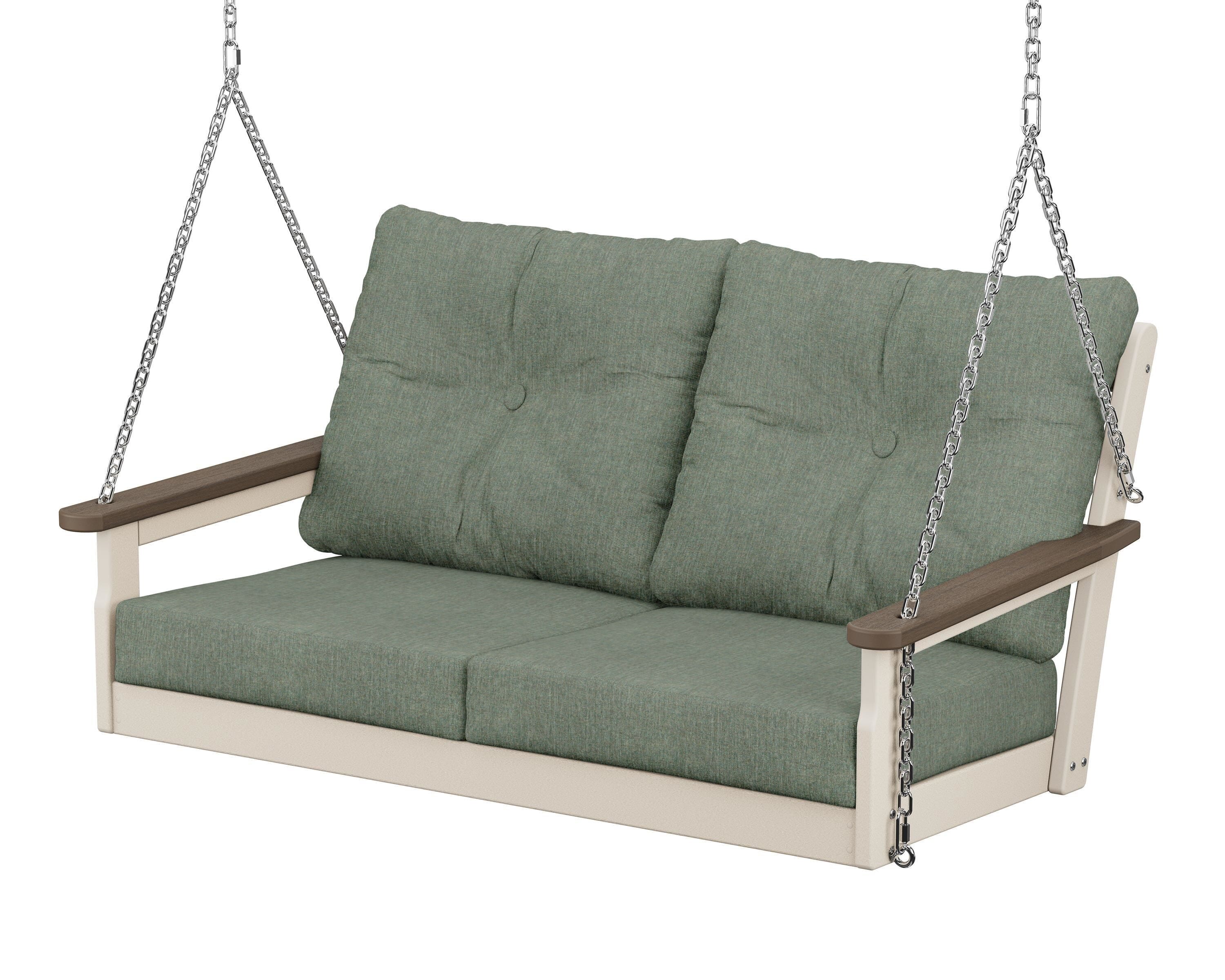 POLYWOOD® Vineyard Deep Seating Swing in Sand / Kona / Cast Sage