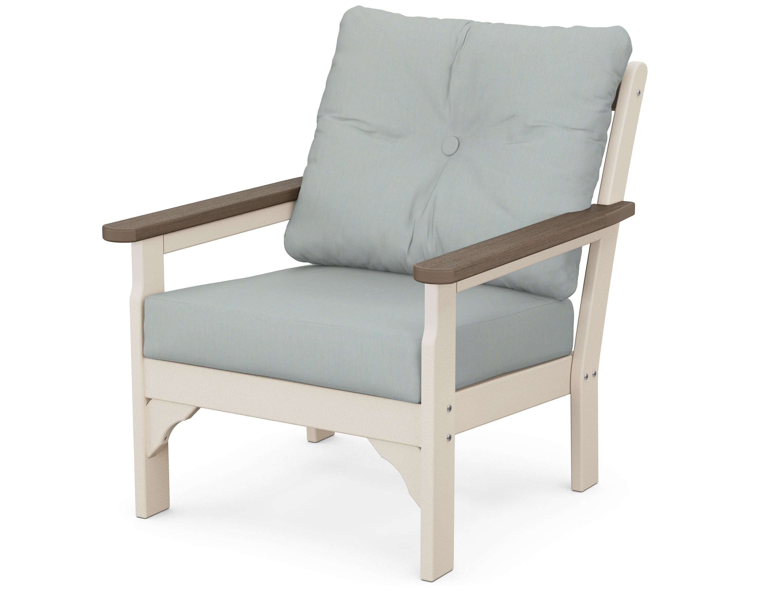 POLYWOOD® Vineyard Deep Seating Chair in Sand / Kona / Spa