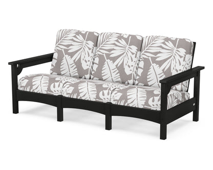 POLYWOOD® Club Sofa in Black / Leaf Grey Mist