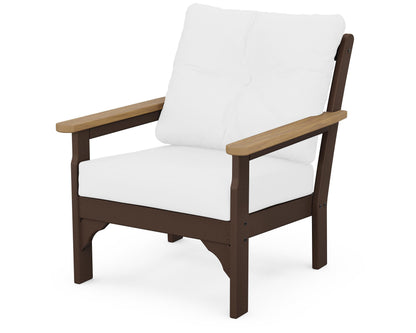 POLYWOOD® Vineyard Deep Seating Chair in Mahogany / Natural / Natural