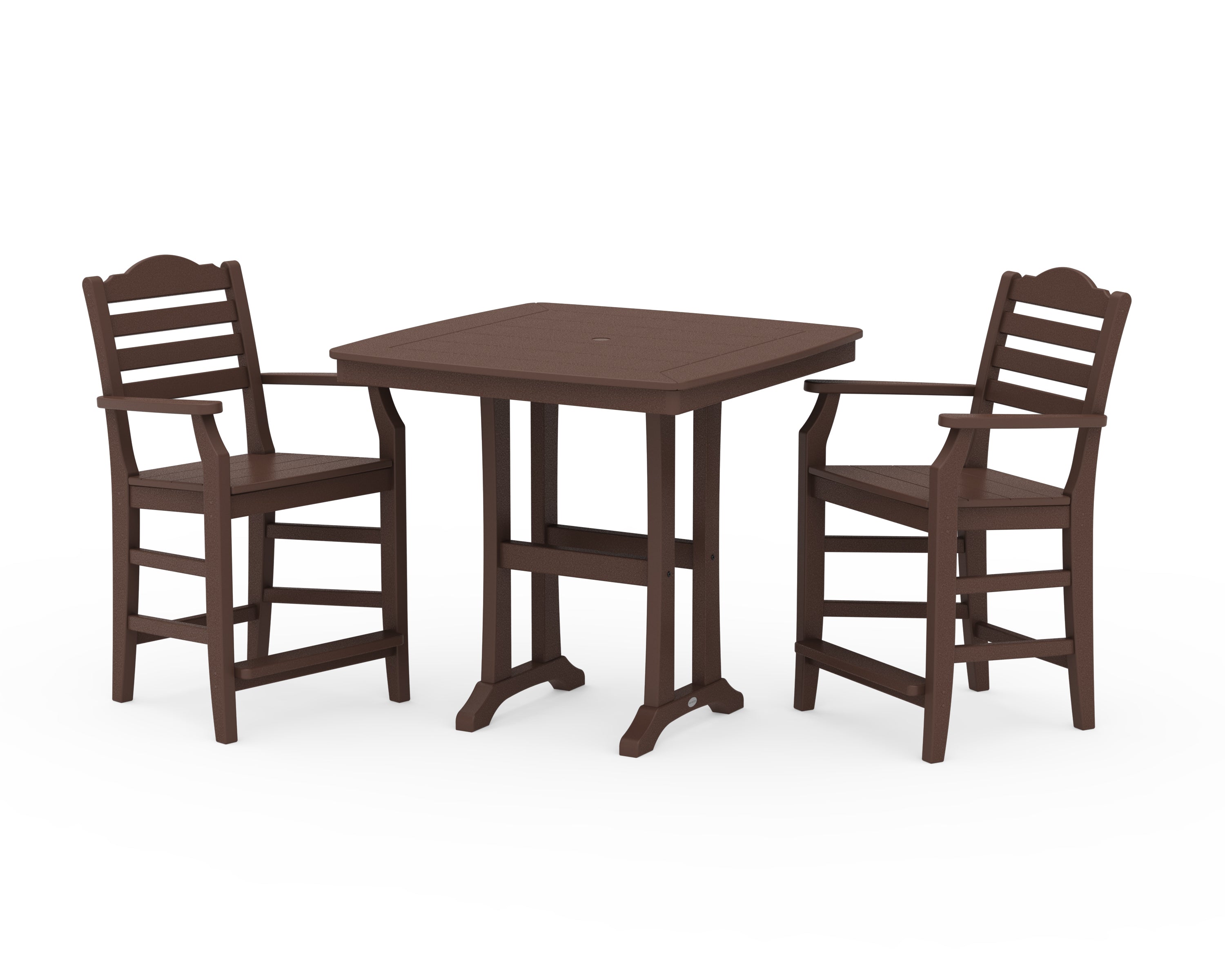 Draper James™ by  POLYWOOD® Savannah 3-Piece Counter Set with Trestle Legs in Mahogany
