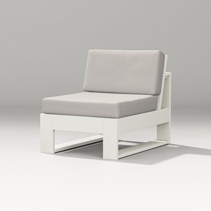 PW Designer Series Latitude Modular Armless Chair in Vintage White / Cast Ash