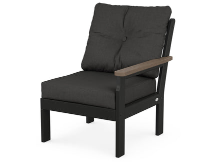 POLYWOOD® Vineyard Modular Right Arm Chair in Black / Kona / Spectrum Carbon