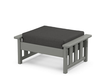 Martha Stewart by POLYWOOD® Acadia Deep Seating Ottoman in Slate Grey / Spectrum Carbon