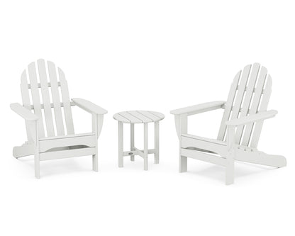 POLYWOOD® Classic Adirondack 3-Piece Set in White