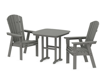 POLYWOOD® Nautical Adirondack 3-Piece Dining Set in Slate Grey