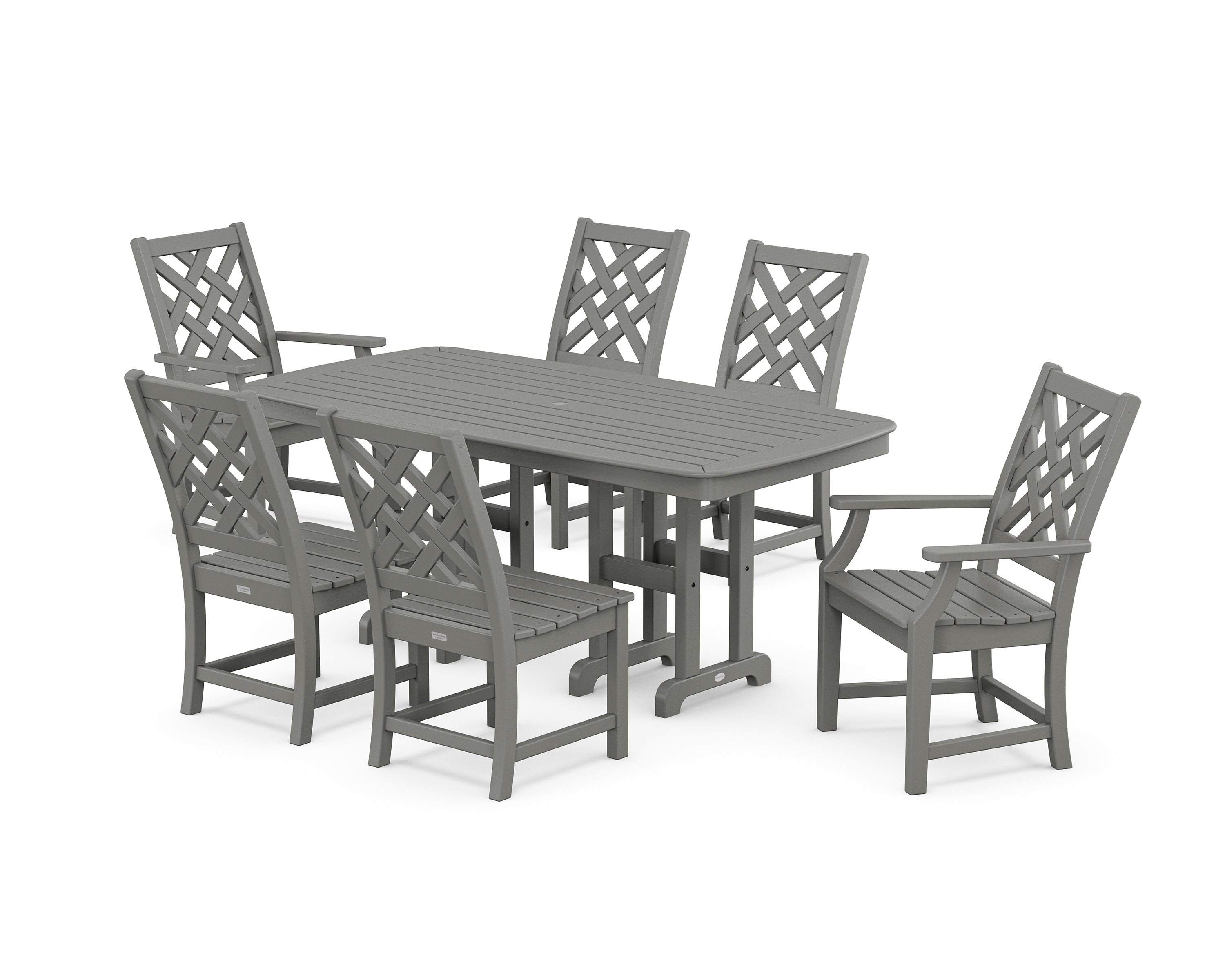 Country Living Wovendale 7-Piece Dining Set in Slate Grey