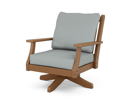 Country Living Wovendale Deep Seating Swivel Chair in Teak / Spa