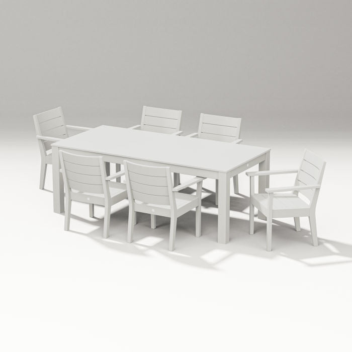 Latitude 7-piece Arm Chair Dining Set - Parsons 84"