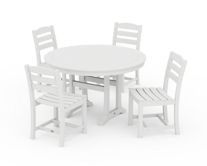 POLYWOOD® La Casa Café 5-Piece Side Chair Dining Set in White