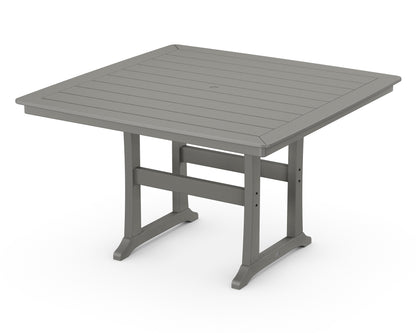 POLYWOOD® Nautical Trestle 59" Counter Table in Slate Grey