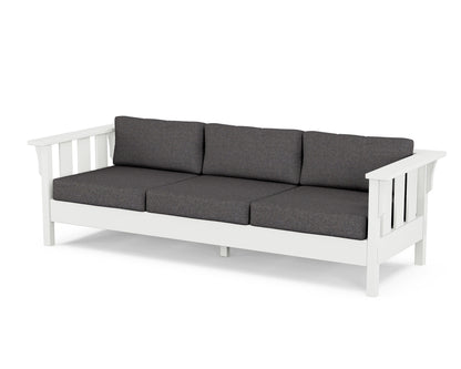 Martha Stewart by POLYWOOD® Acadia Deep Seating Sofa in White / Ash Charcoal