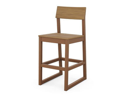 POLYWOOD® EDGE Bar Side Chair in Teak / Natural