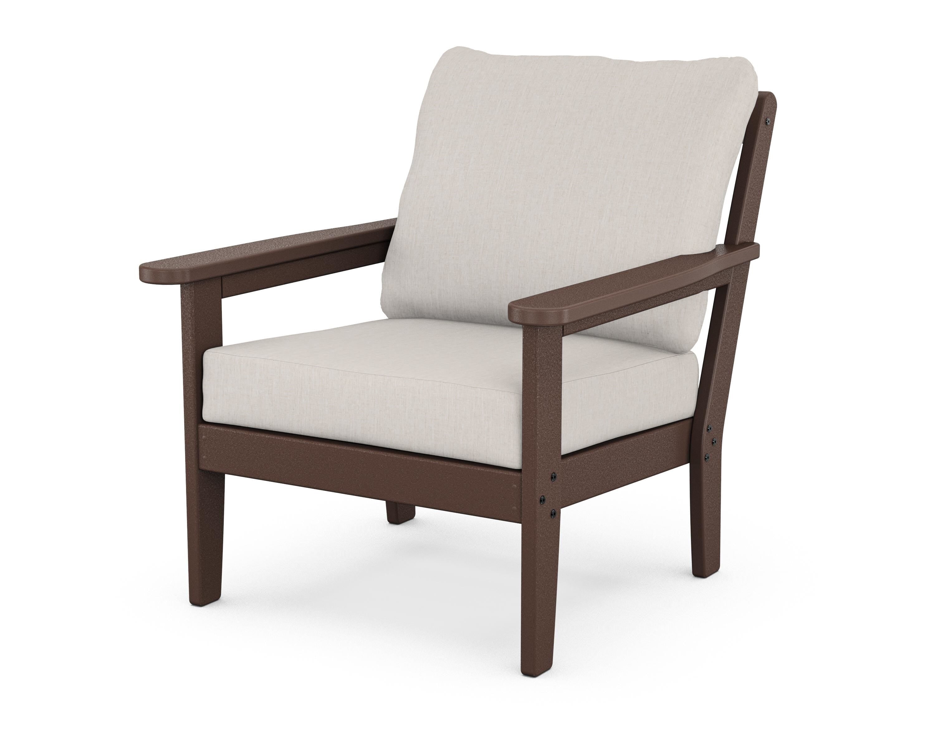 Country Living Cottage Deep Seating Chair in Mahogany / Cast Ash