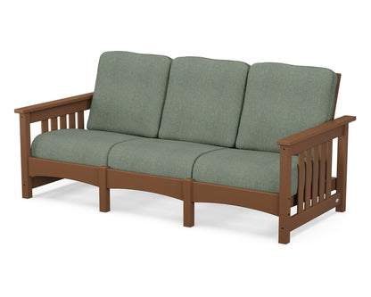 POLYWOOD® Club Mission Sofa in Teak / Cast Sage