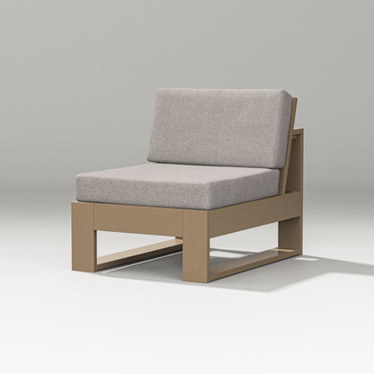 PW Designer Series Latitude Modular Armless Chair in Vintage Sahara / Weathered Tweed