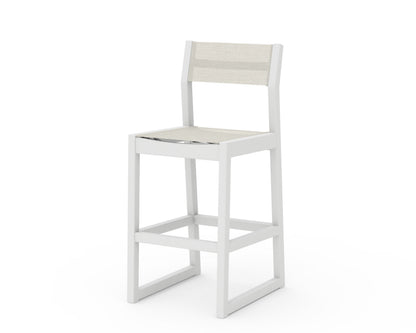 POLYWOOD® EDGE Sling Bar Side Chair in White / Parchment Sling