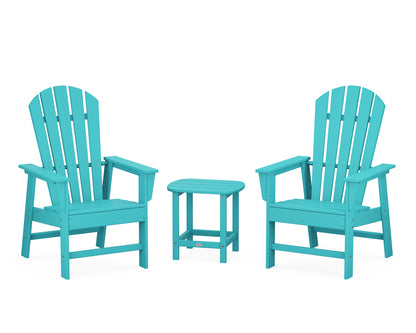 POLYWOOD® South Beach Casual Chair 3-Piece Set with 18" South Beach Side Table in Aruba