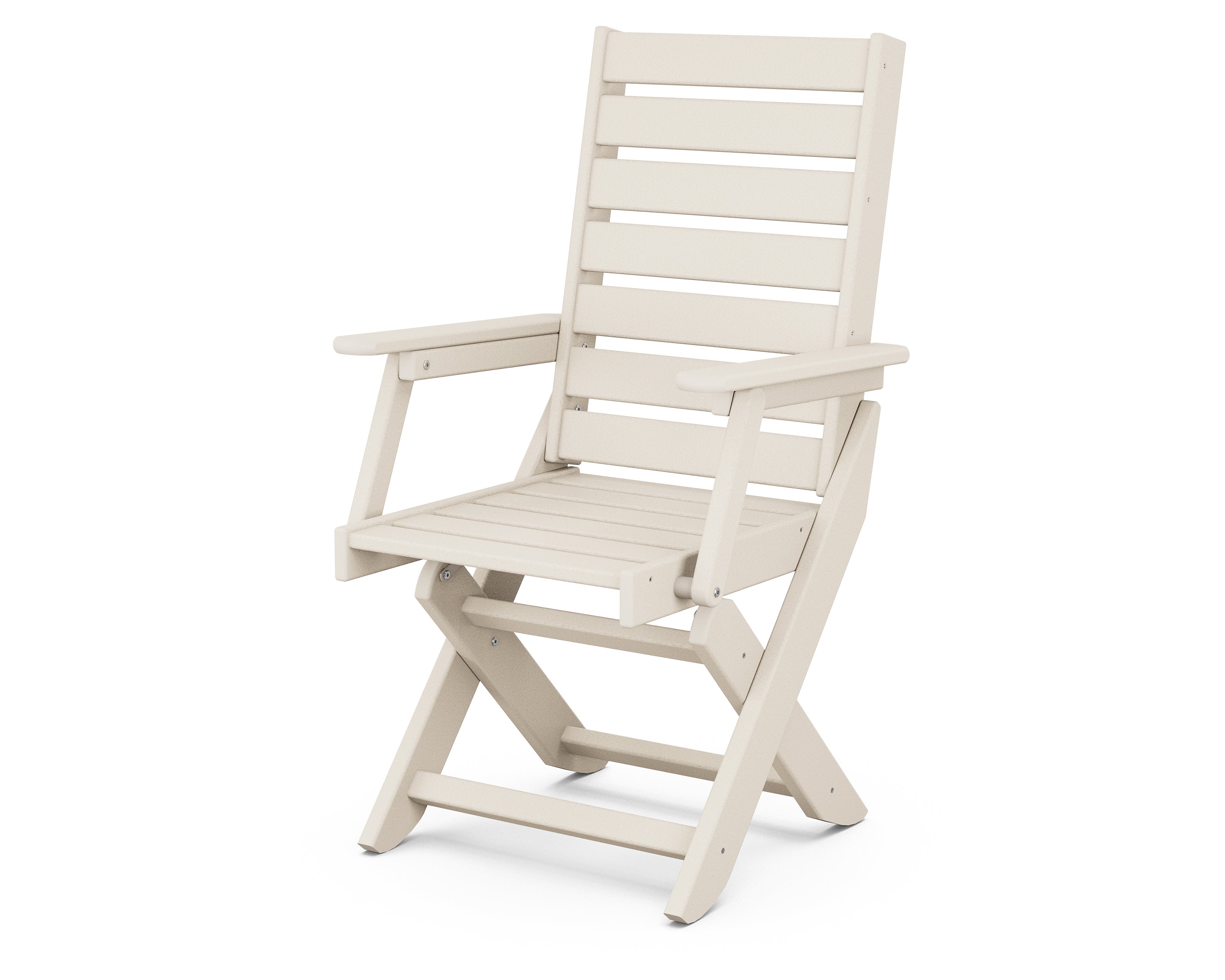 POLYWOOD® Captain Folding Dining Chair in Sand