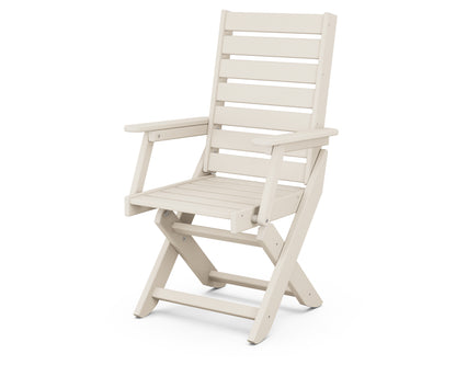 POLYWOOD® Captain Folding Dining Chair in Sand