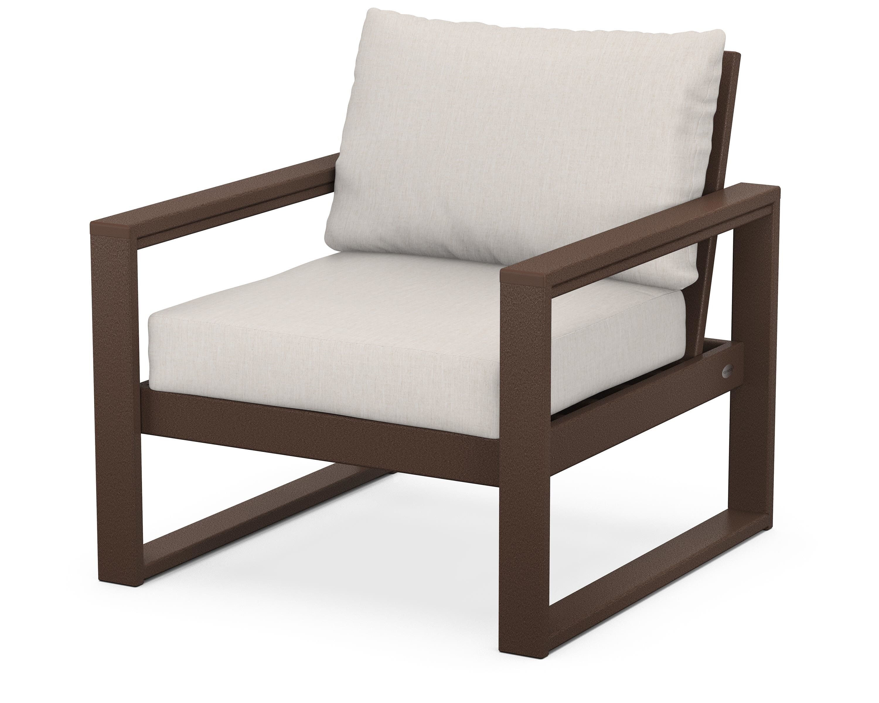POLYWOOD® EDGE Club Chair in Mahogany / Cast Ash