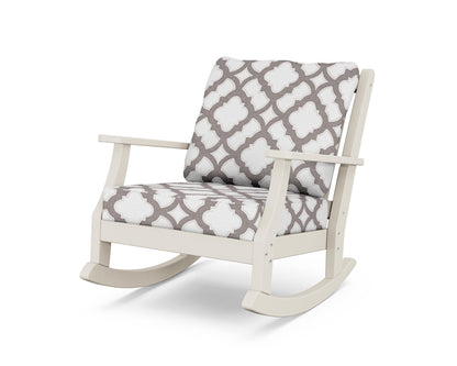 Country Living Wovendale Deep Seating Rocking Chair in Sand / Trellis Grey Mist