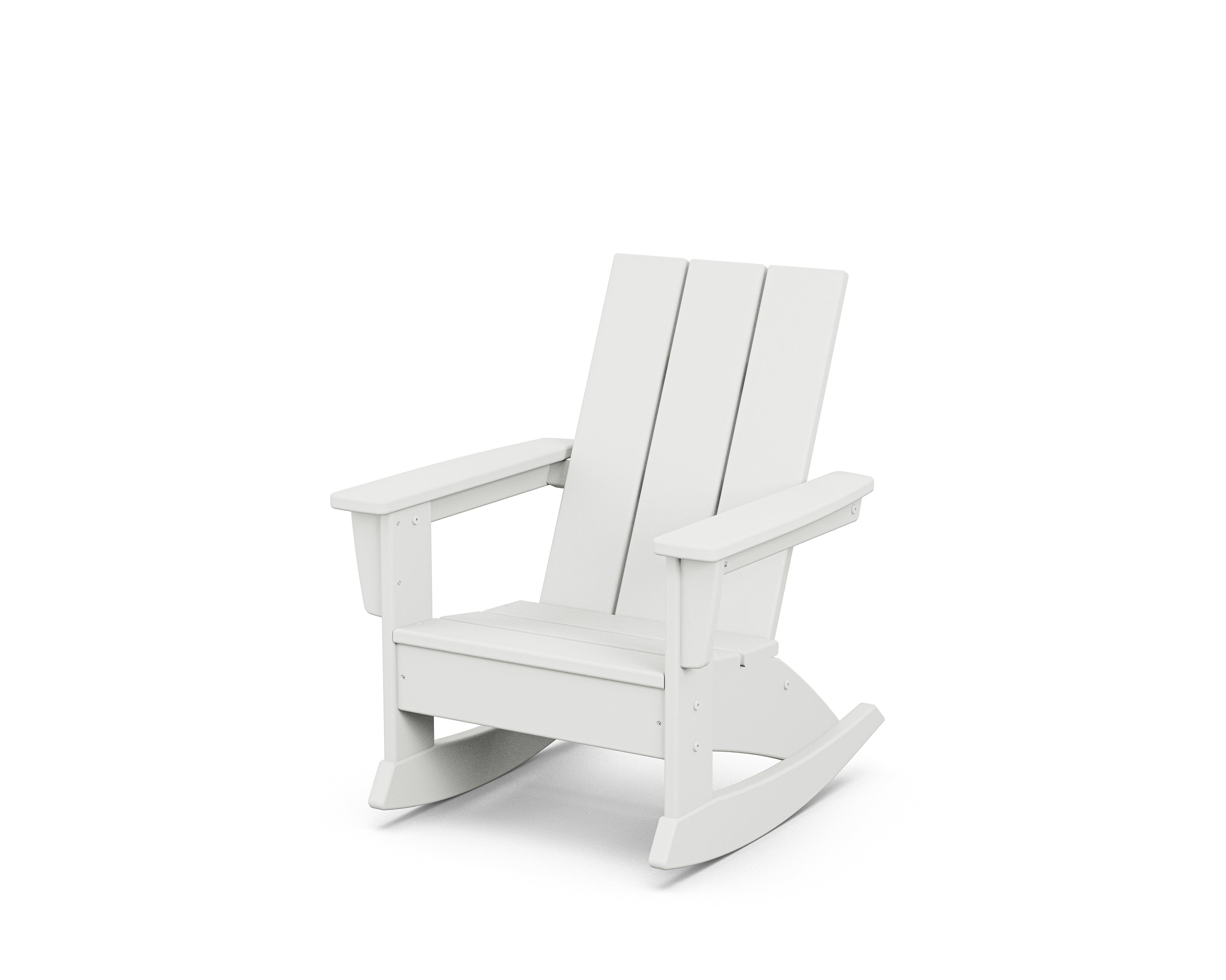 POLYWOOD® Kids Modern Adirondack Rocking Chair in White