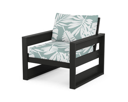 POLYWOOD® Westport Club Chair in Black / Leaf Glacier Spa