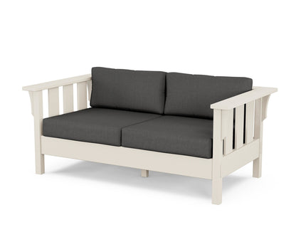 Martha Stewart by POLYWOOD® Acadia Deep Seating Loveseat in Sand / Spectrum Carbon