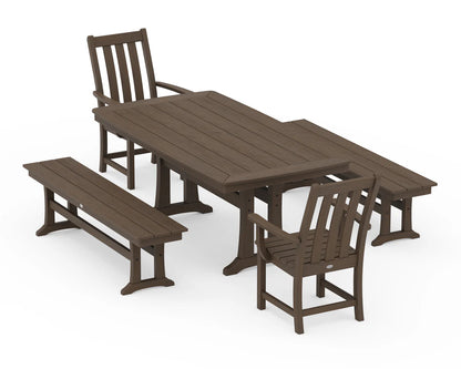 Vineyard 5-Piece Dining Set with Trestle Legs