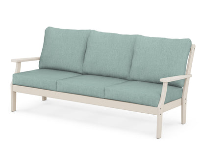 POLYWOOD® Braxton Deep Seating Sofa in Sand / Glacier Spa