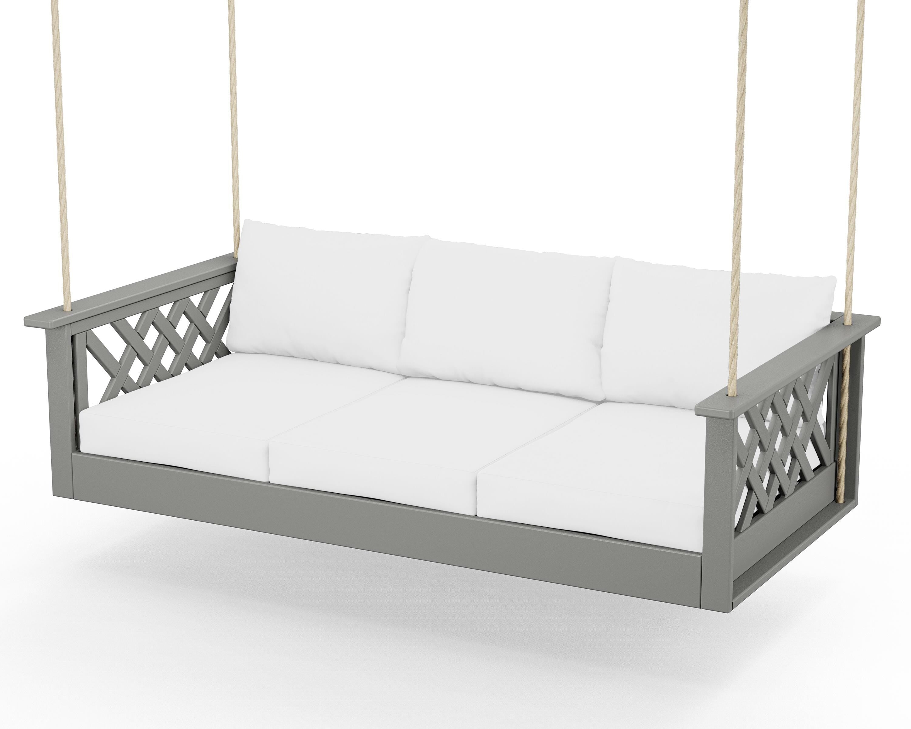 Country Living Wovendale Daybed Swing in Slate Grey / Natural