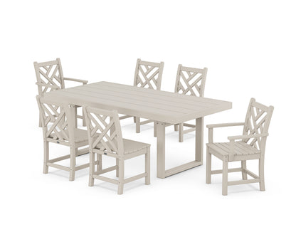 POLYWOOD® Chippendale 7-Piece Dining Set in Sand