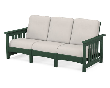 POLYWOOD® Club Mission Sofa in Green / Cast Ash