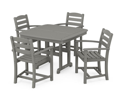 POLYWOOD® La Casa Café 5-Piece Dining Set with Trestle Legs in Slate Grey