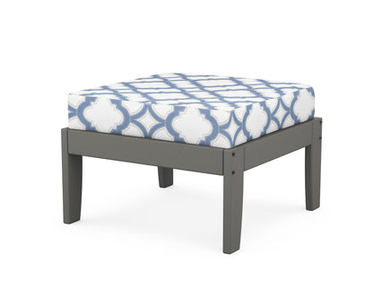Unbranded Modular Ottoman - Classic in Slate Grey / Trellis Sky Blue